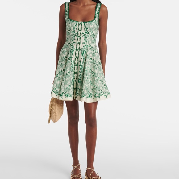 Alemais Olive printed minidress $625 NEW without tag Size shows in US - Picture 6 of 6